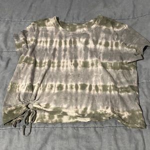 Tye dye keyhole American eagle crop large